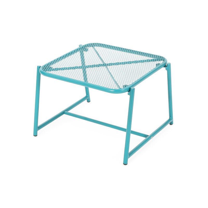 Table d'appoint d'extérieur H 13,15 po - sarcelle, style moderne avec filet, pour sarcelle, Sarcelle