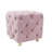 Pink Modern Velvet Upholstered Ottoman, Exquisite Small End Table, Soft Foot Stool,Dressing Makeup Chair, Comfortable Seat For Living Room, Bedroom, Entrance-1903420077