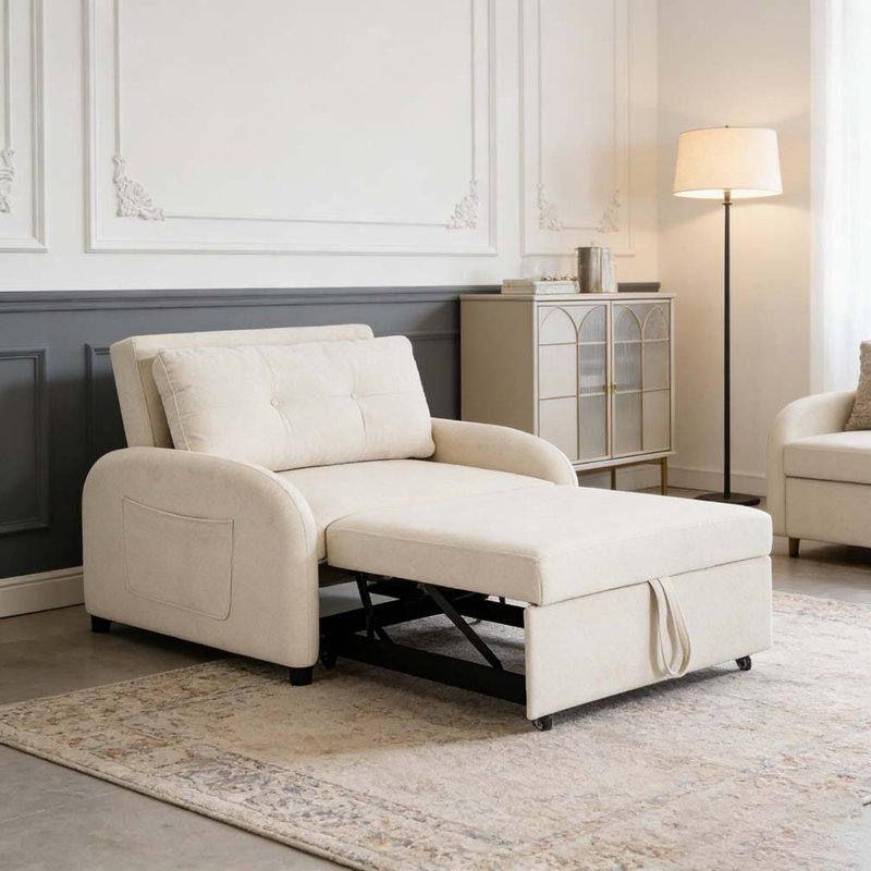 Fauteuil convertible 3 en 1, Beige