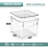 8 Pack Medium Clear Kitchen and Fridge Storage Bins with Handles and Lids