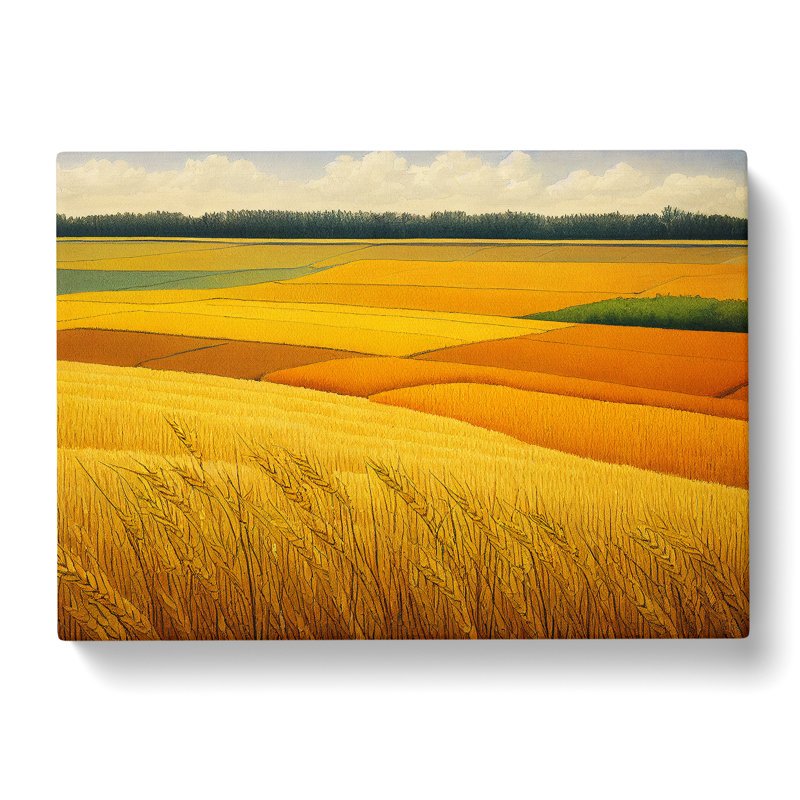 XXX-H1022-WF-10068X Watercolour Wheat Field Vol.2 - Wrapped Canvas Painting