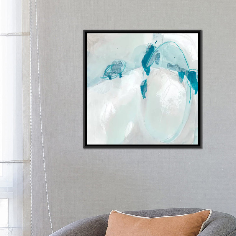 «Trace Echo II», reproduction sur toile, H 37 po x l 37 po x P 1,5 po, Toile encadrée noire, Pas de tapis
