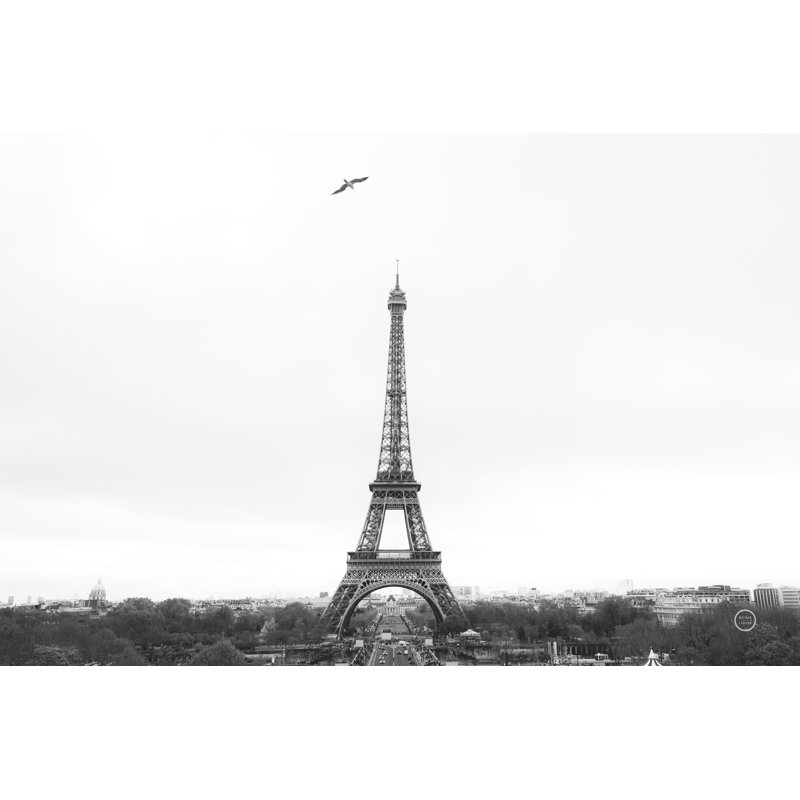 Une vue d'oiseaux de Paris I, H 12 po x l 18 po x P 1,25 po, Non, Toile tendue