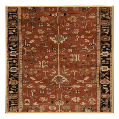Machine Washable Turkish Brown Area Rug