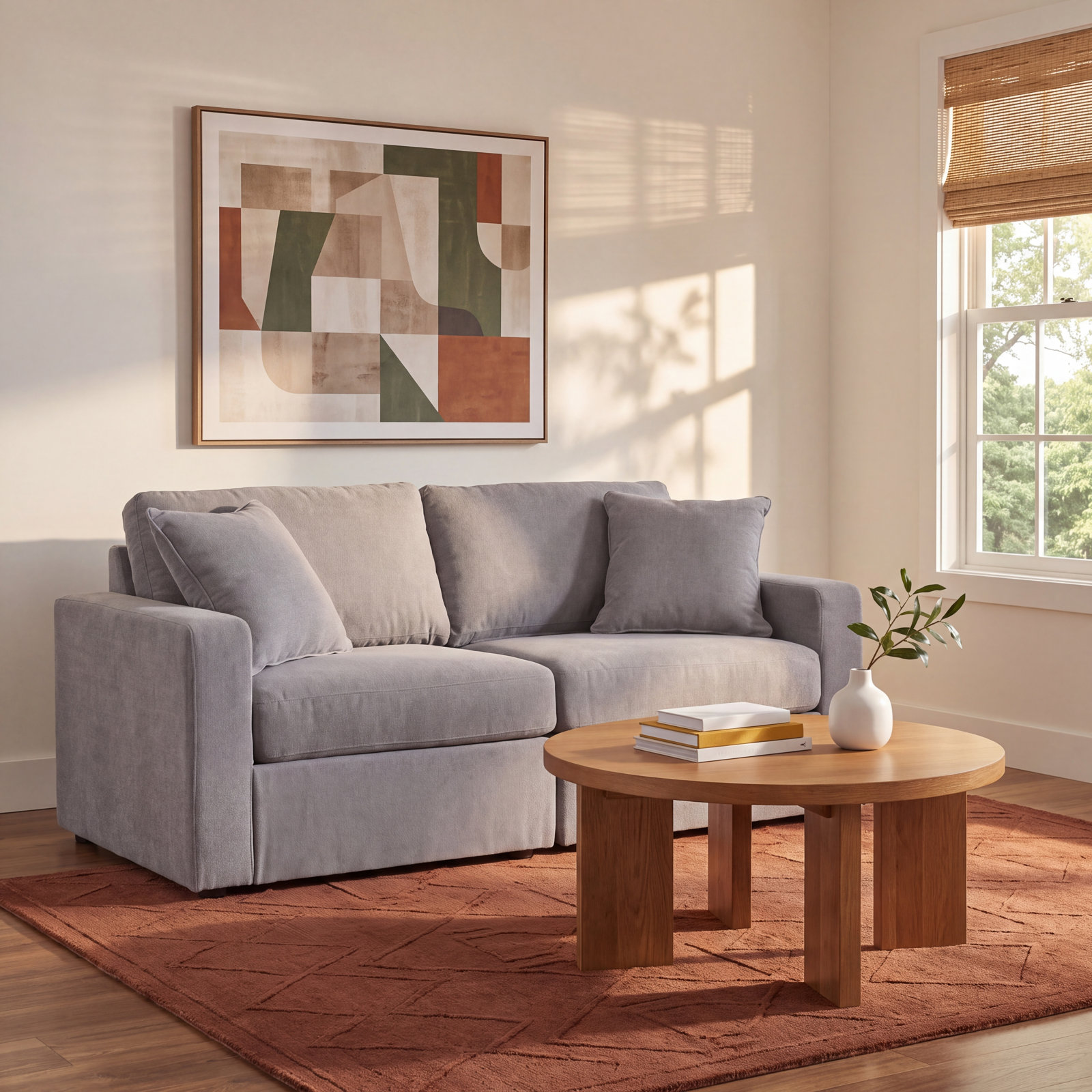 76" Modular Loveseat, Gray