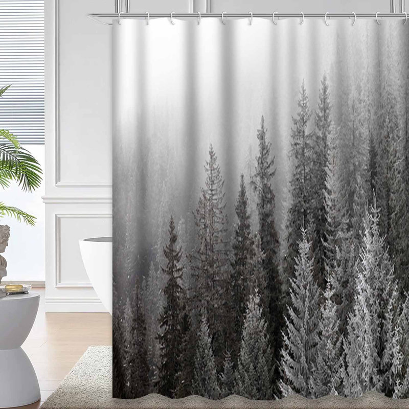 Rideau de douche Frozen Winter Forest, L 72 po x l 78 po