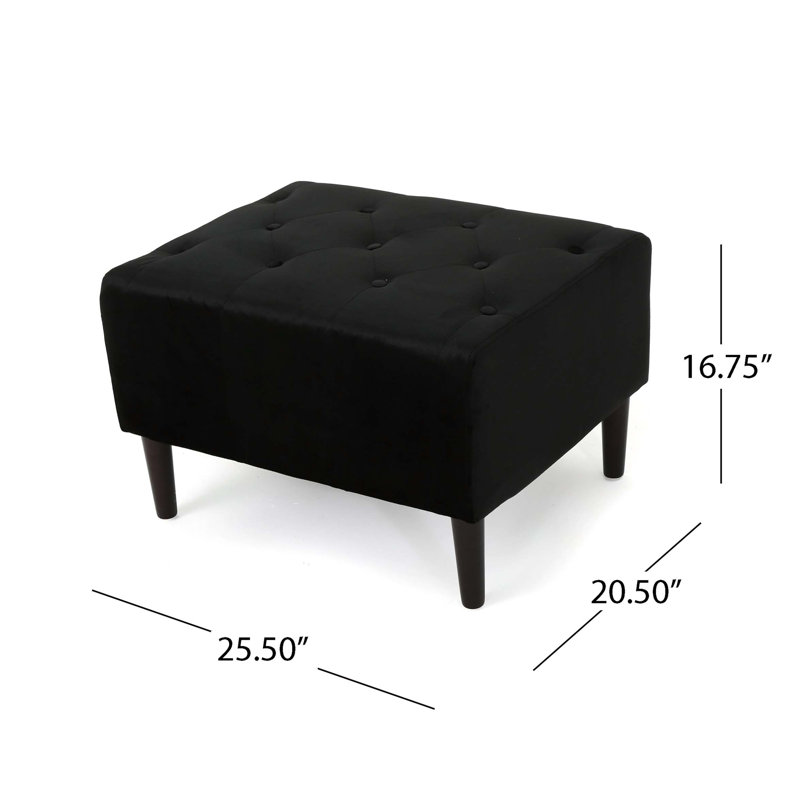 Mercer41 Rectangle Tufted Upholstered Velvet Ottoman | Wayfair