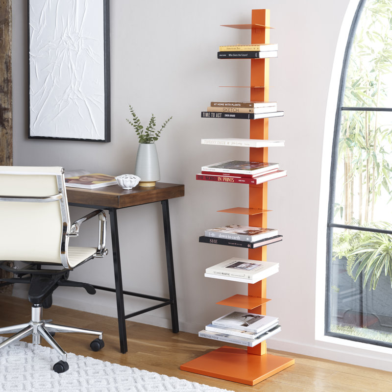 St Catherine Bookcase, Orange, (11 Shelves) 65.25" H x 15.75" W x 16" D