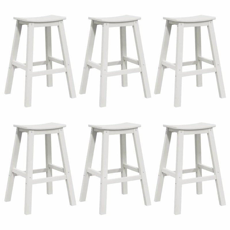 Vidaxl Garden Bar Set 6 Pcs HDPE, White