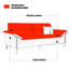Causeuse modulaire en cuir véritable Coffee Coffee-1244767094