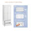 Armoire à linge autoportante à 2 tiroirs avec tablettes réglables-34941941