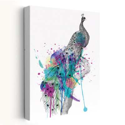 Paon - animaux, pop urbain, surréalisme, oiseaux, plumes, paons, art