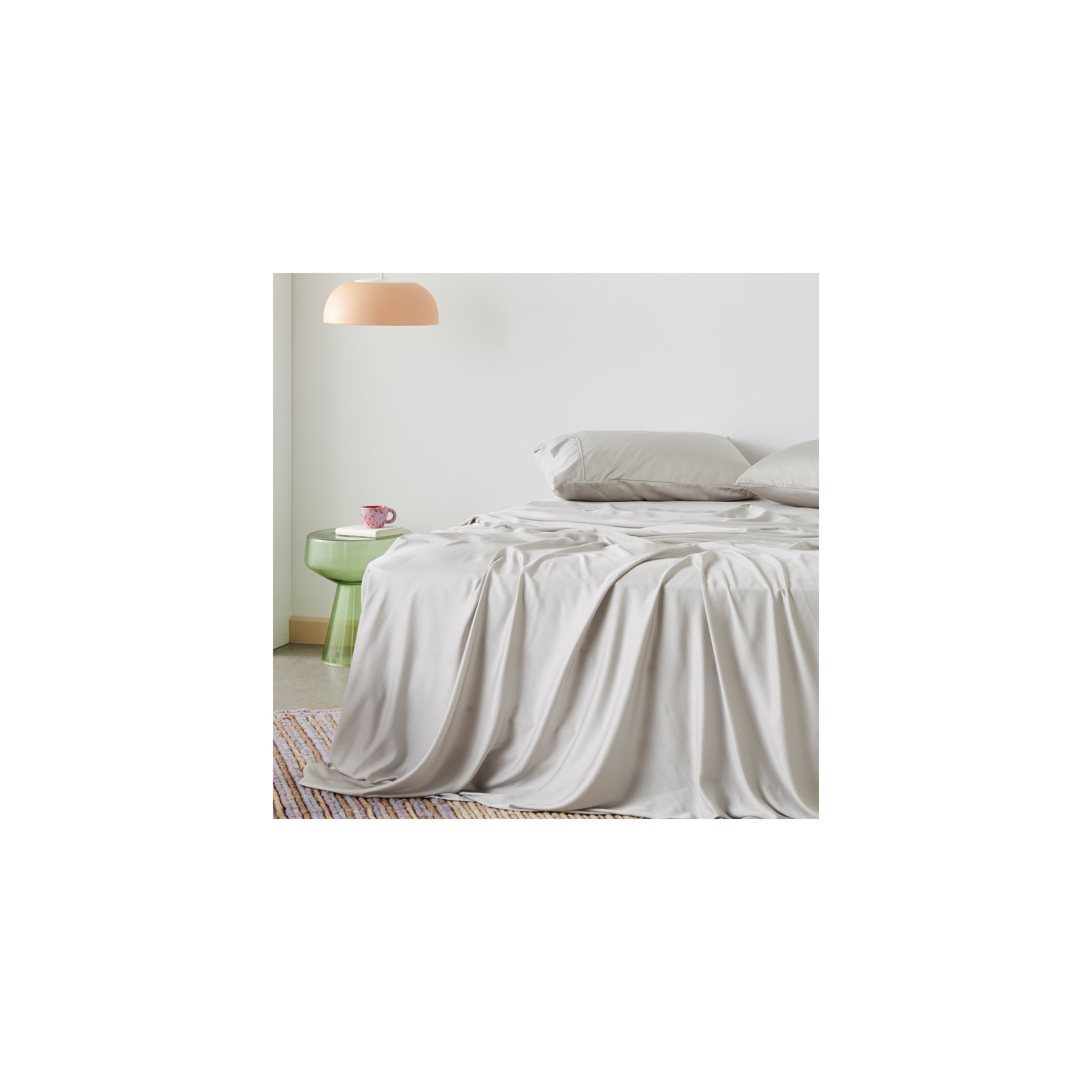 Signature Sateen Sheet Set, Cal King Sheet Set with 3 Additional Pieces, Moon