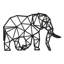 Pregnant Elephant Modern Abstract Wall Accent Sculpture Hanging Decoration Metal Wall Decor-124839031-124839030