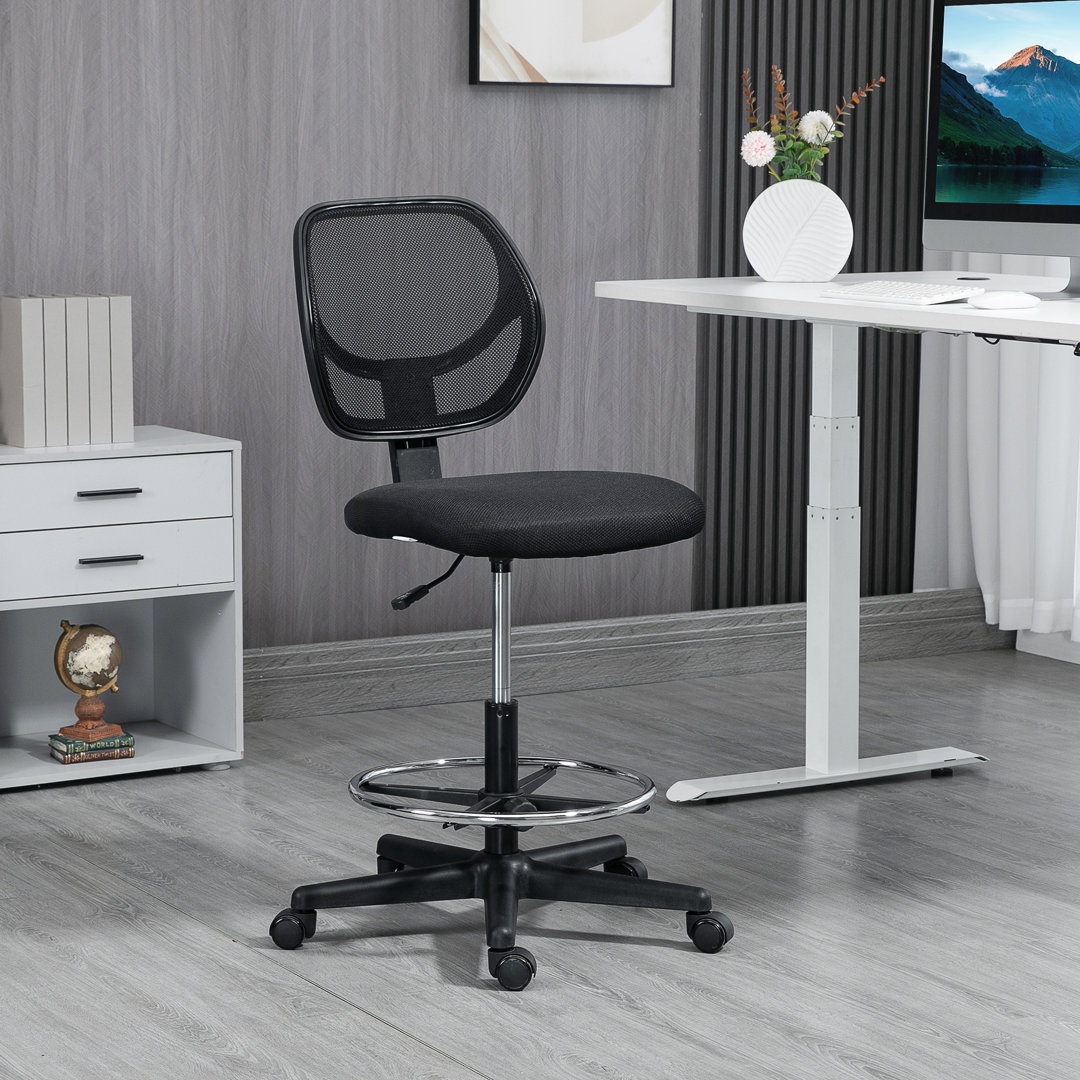 Bürostuhl, Ergonomischer mit Zeichenstuhl verstellbarem Fußring Höhenverstellbar