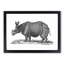 Rhinoceros in Black & White by George Shaw - Picture Frame Drawing Print-55598660-55598662