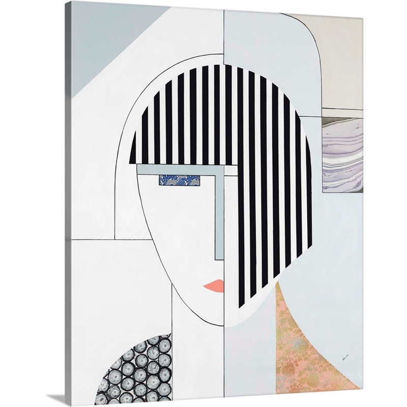 «Mirror on the Wall I» par Sydney Edmunds, reproduction d'art graphique sur toile, Toile tendue