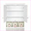 Armoires, rangement de salle de bain avec miroir, 2 portes, 2 tablettes réglables + 3 paniers de Noël, fixation murale | Blanc neige | Panneau de fibres à densité moyenne