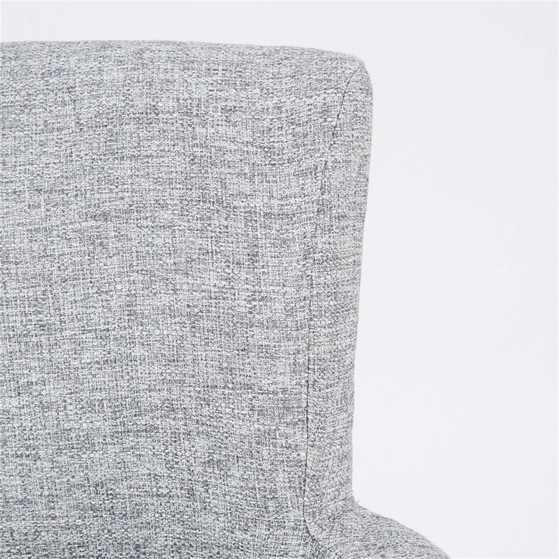 Chaise de salle à manger à accoudoirs Dawson, Gris, Noir, noir, noir, noir