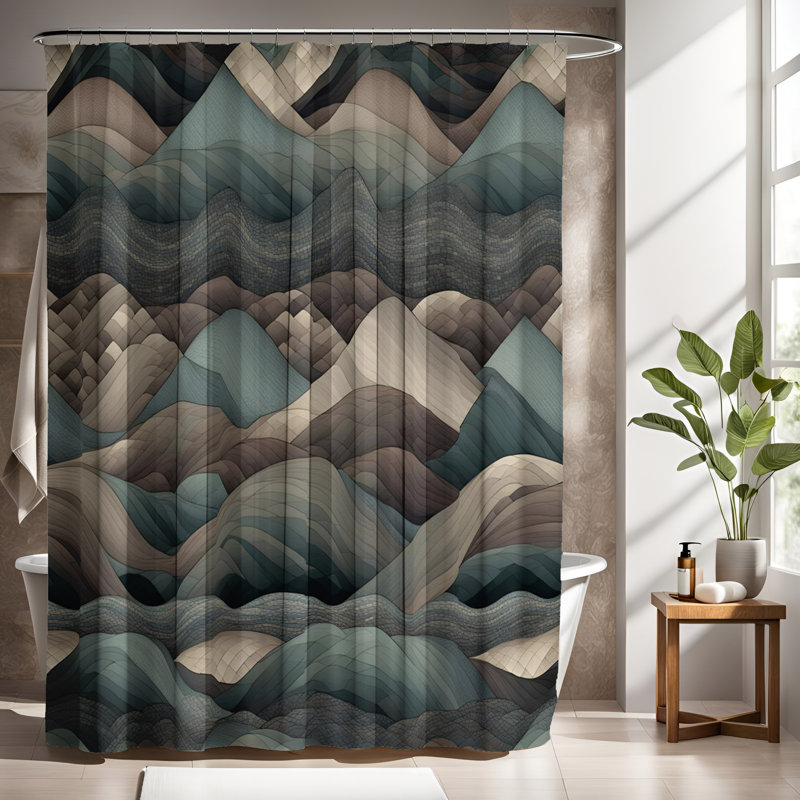 Rideau de douche Waynoka, H 72 po x l 70 po