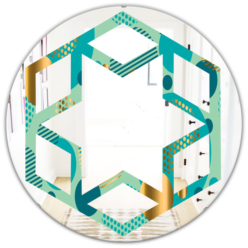Miroir mural Hexagon Star and Dynamics III, H 23,6 po x l 23,6 po