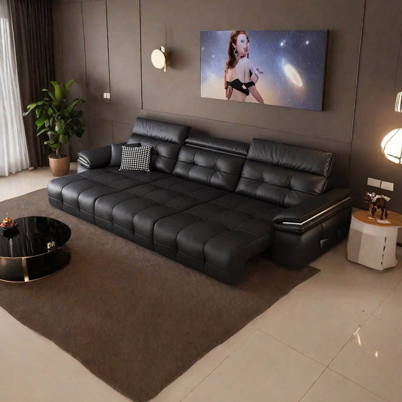Light Luxury Style Electric Sofa, 37.01" H x 112.59" W x 44.09" D