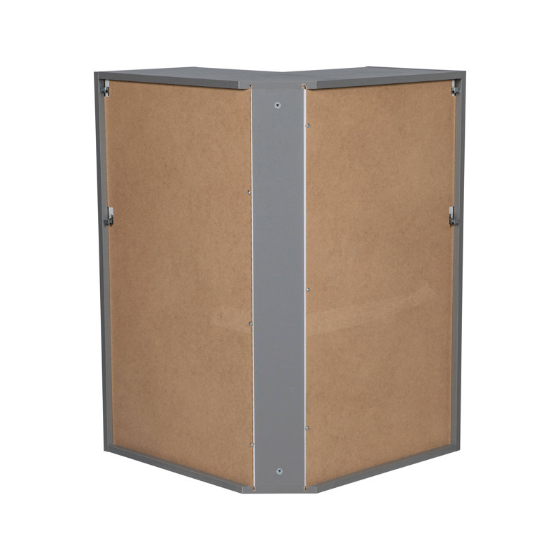 Armoire murale de coin en panneau de particules l 24 po prête à assembler, H 30 po x l 24 po, Gris