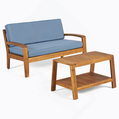 Ensemble de causeuse et de table basse d'extérieur