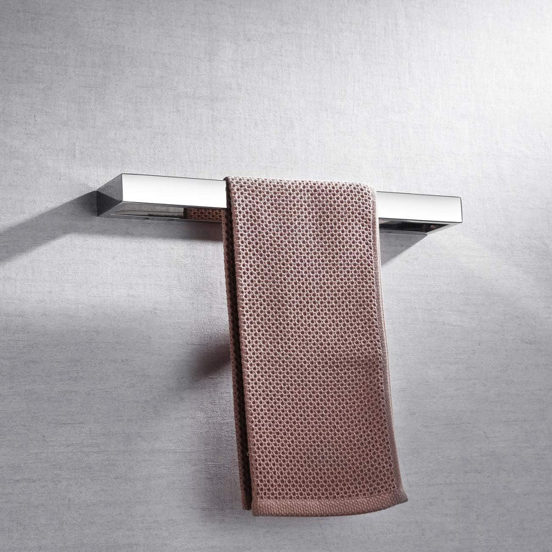 Porte-serviettes mural en acier inoxydable Miyili au design carré moderne, finition polie pour la salle de bain, la cuisine et la salle de lavage