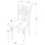L'ensemble de mobilier de salle à manger 5 pièces comprend une table rectangulaire en bois avec feuille papillon et 4 chaises de cuisine, noir et cerise-49667104-22133851