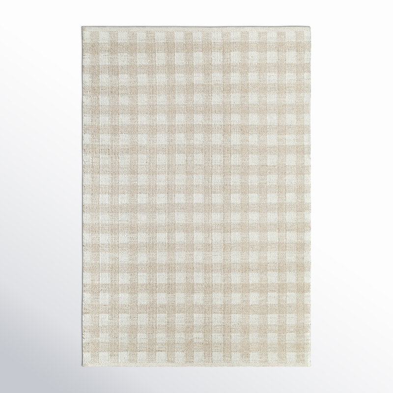 Lavande Plaid Wool Area Rug, Rectangle 8'10" x 12'