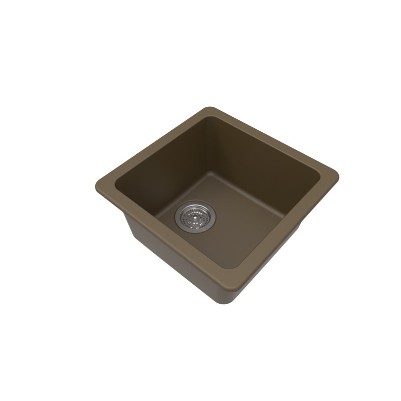16.63'' L Single Bowl Granite Kitchen Sink, null