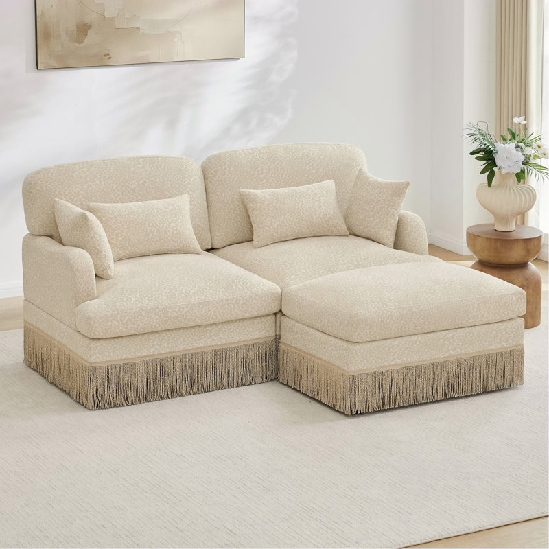 Canapé Comfy Chenille Leopard, Beige