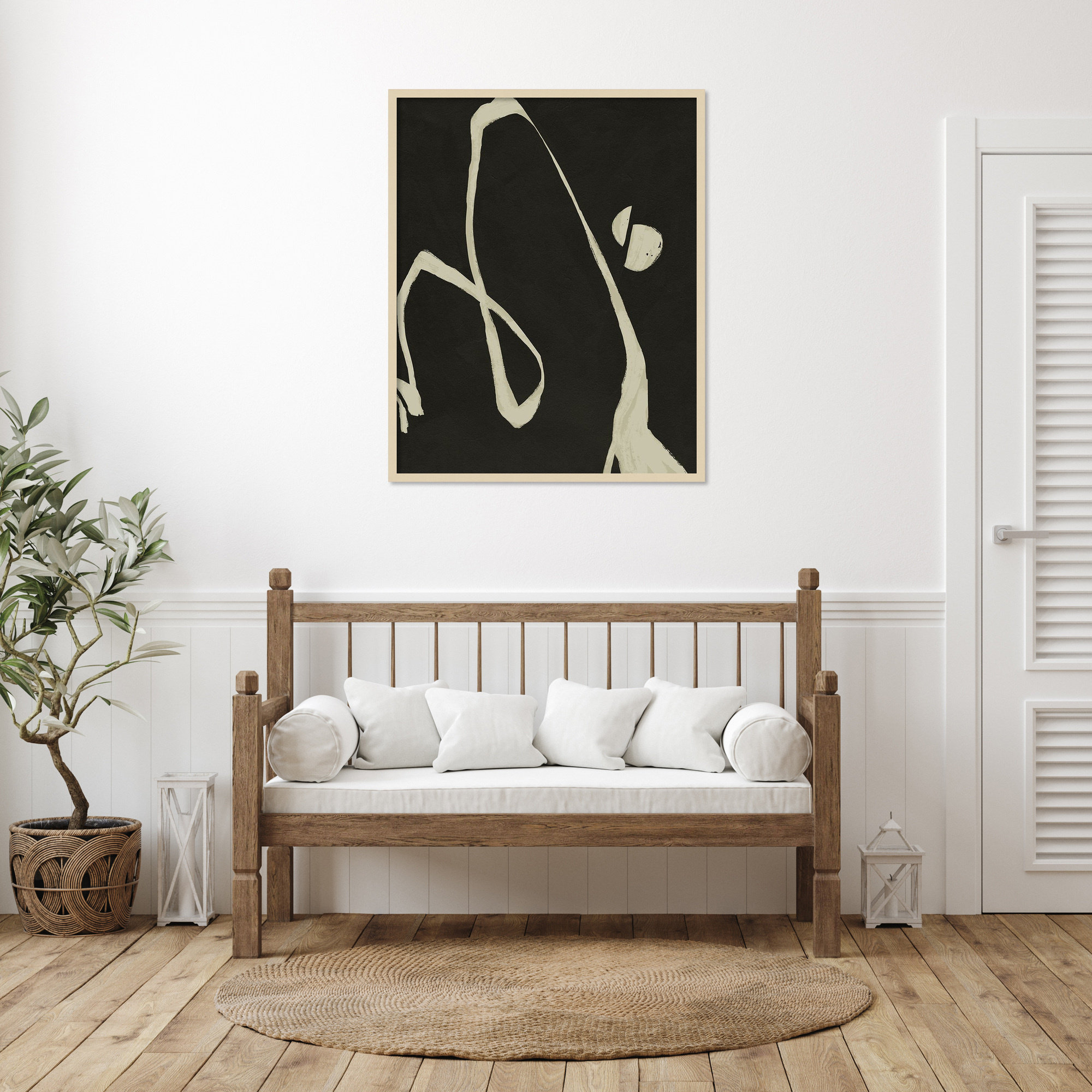 Neutral Spring II by Jacob Green, Brown, 41" H x 33" W x 1" D