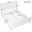 Structure de lit double en bois massif pleine grandeur avec lattes de soutien robustes, design minimaliste moderne, sans sommier tapissier, blanc-1629329123-1629329122