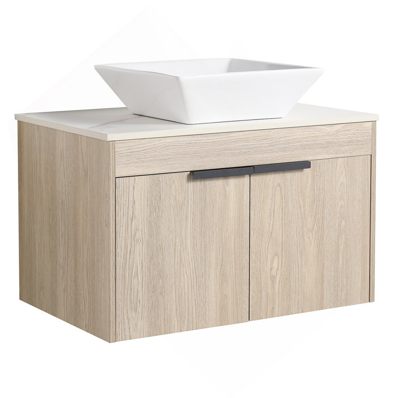 30 " Modern Design Float Bathroom Vanity With Ceramic Basin Set