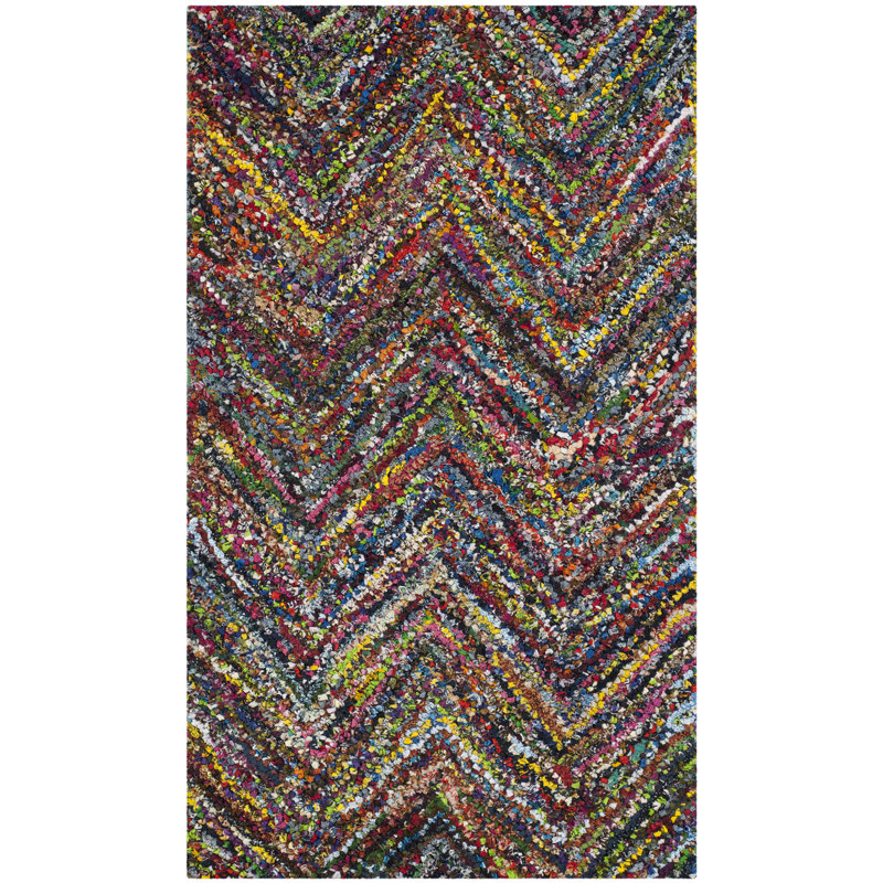 Anaheim Hand Tufted Cotton Chevron Rug, Rectangle 2'3" x 4'