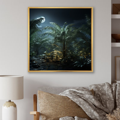 Clair de lune, palmiers, forêt II