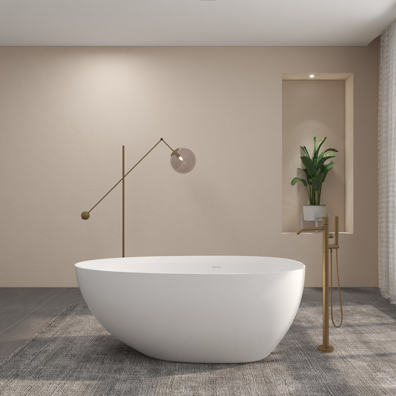 Baignoire de trempage autoportante 59 po. X 30 po. Blanc
