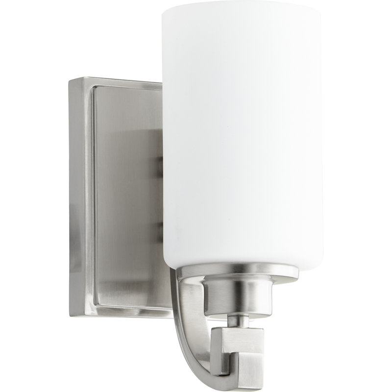Radita Steel Armed Sconce, Satin Nickel