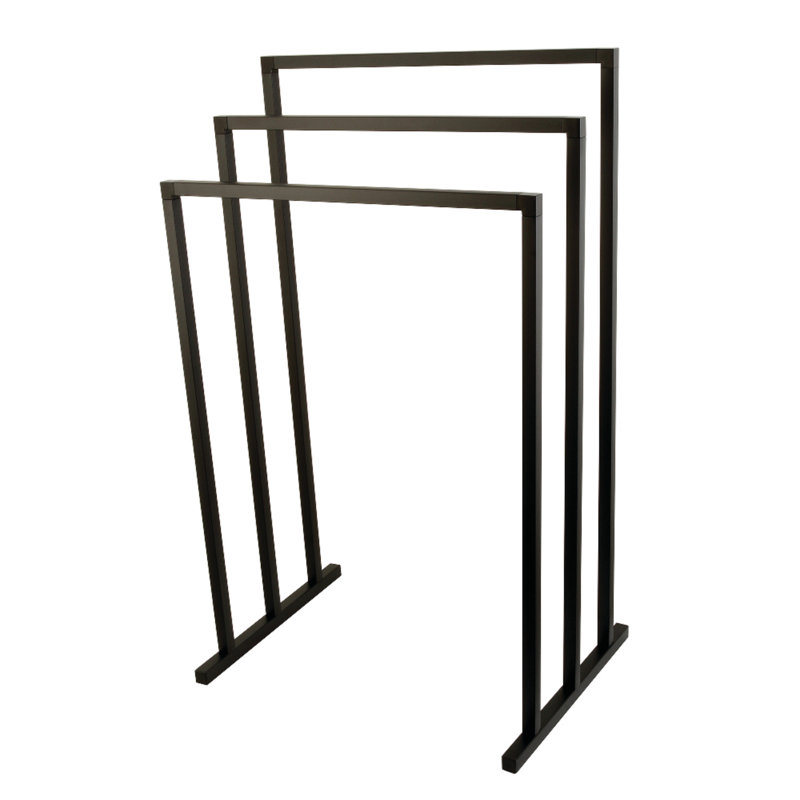 Kingston Brass Edenscape Freestanding 3-Tier Towel Rack, Matte Black