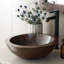 Lavabo de salle de bain vasque ronde en cuivre martelé à la main Laguna-113449533