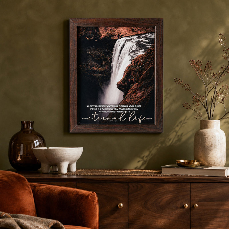 Art encadré, cascade de la vie éternelle