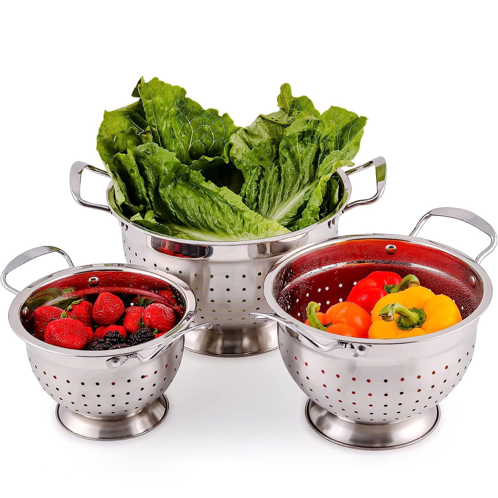 BINNBOX 3 - Piece Stainless Steel Colander Set | Wayfair