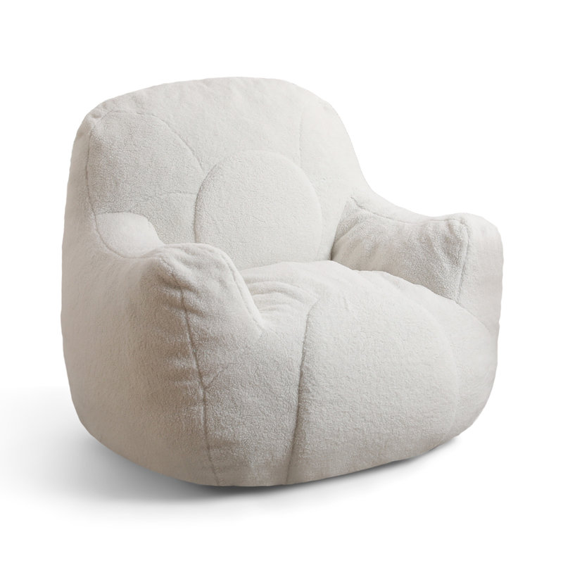 Fauteuil à billes Compression, Ourson blanc