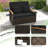 Patio Rattan Daybed Set w/ Cushioned Loveseat & Storage Ottoman-167320167