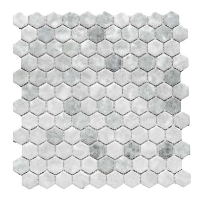 Eterna Hex 1" x 1" Matte Glass Mosaic Floor and Wall Tile