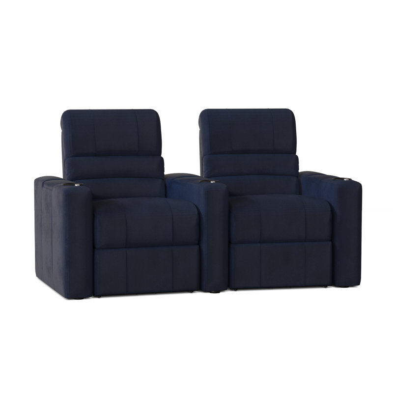 Rangée de sièges de cinéma maison à del (rangée de 2), Océan Smartsuede, Manuel