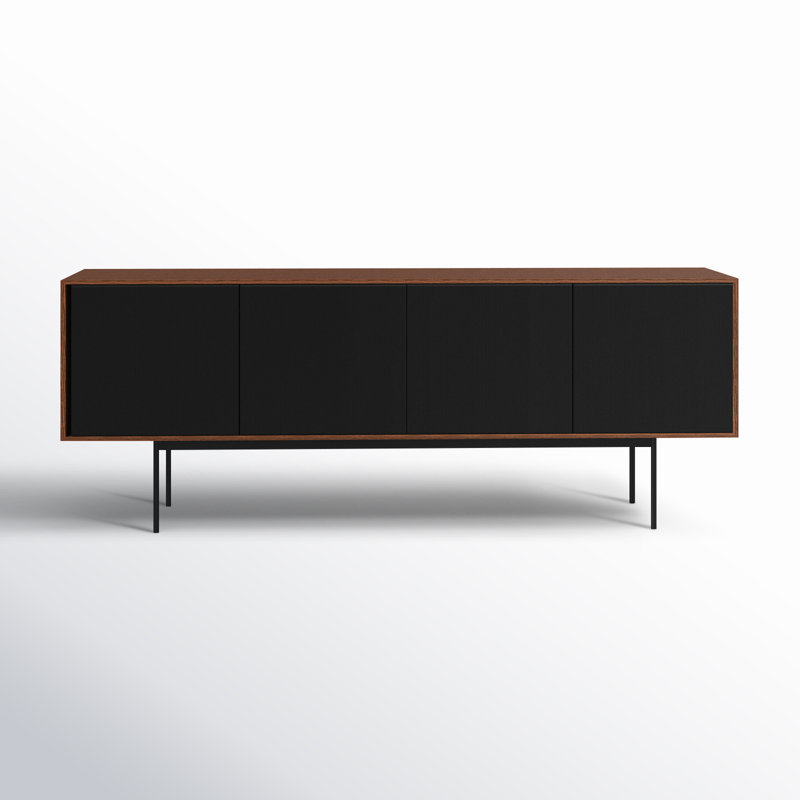 Heath 87'' Solid Oak and Mango Wood Contemporary Sideboard