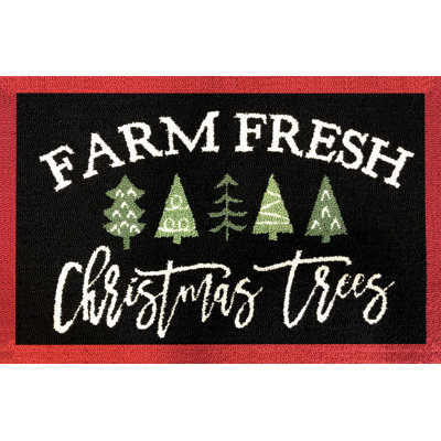 Farm Fresh Trees Black Size 24X36